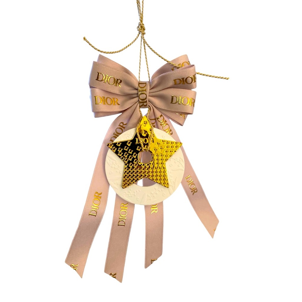 New Dior Pink & White Christmas Ornament Aroma Stone